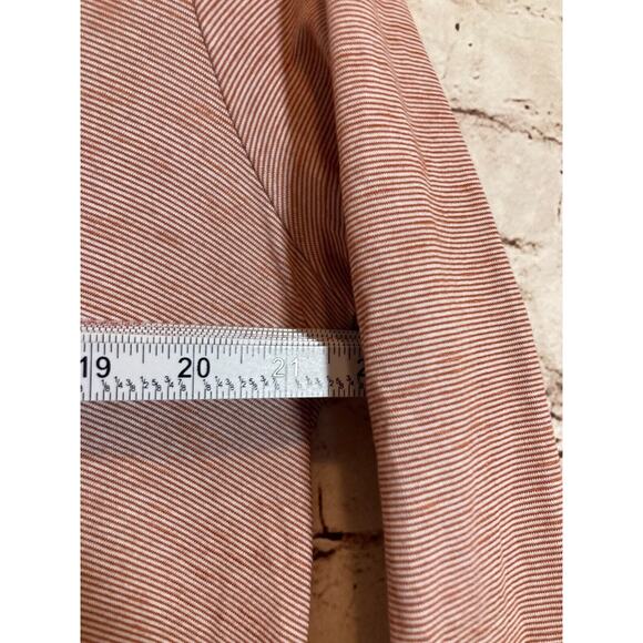 LOGO Lori Goldstein Top Womens Medium Rust Open Front Lagenlook Flowy Stretch - Picture 9 of 14